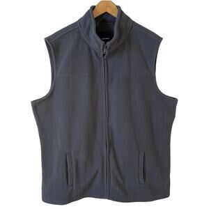 BASIC EDITION Kmart Men's Full Zip Fleece Vest Gray XL Outdoor Gorpcore Casual